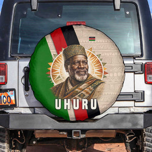 Jomo Kenyatta Spare Tire Cover Uhuru and Kenyan Heritage Quote Tribute - African Pride