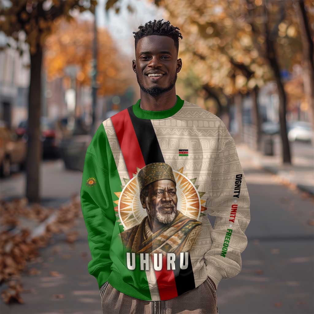 Jomo Kenyatta Sweatshirt Uhuru and Kenyan Heritage Quote Tribute - African Pride