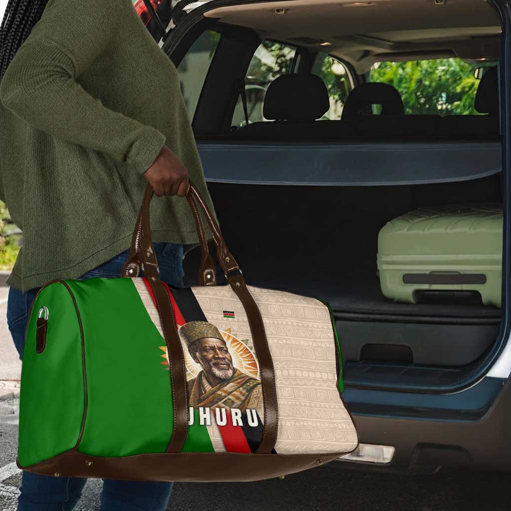 Jomo Kenyatta Travel Bag Uhuru and Kenyan Heritage Quote Tribute - African Pride