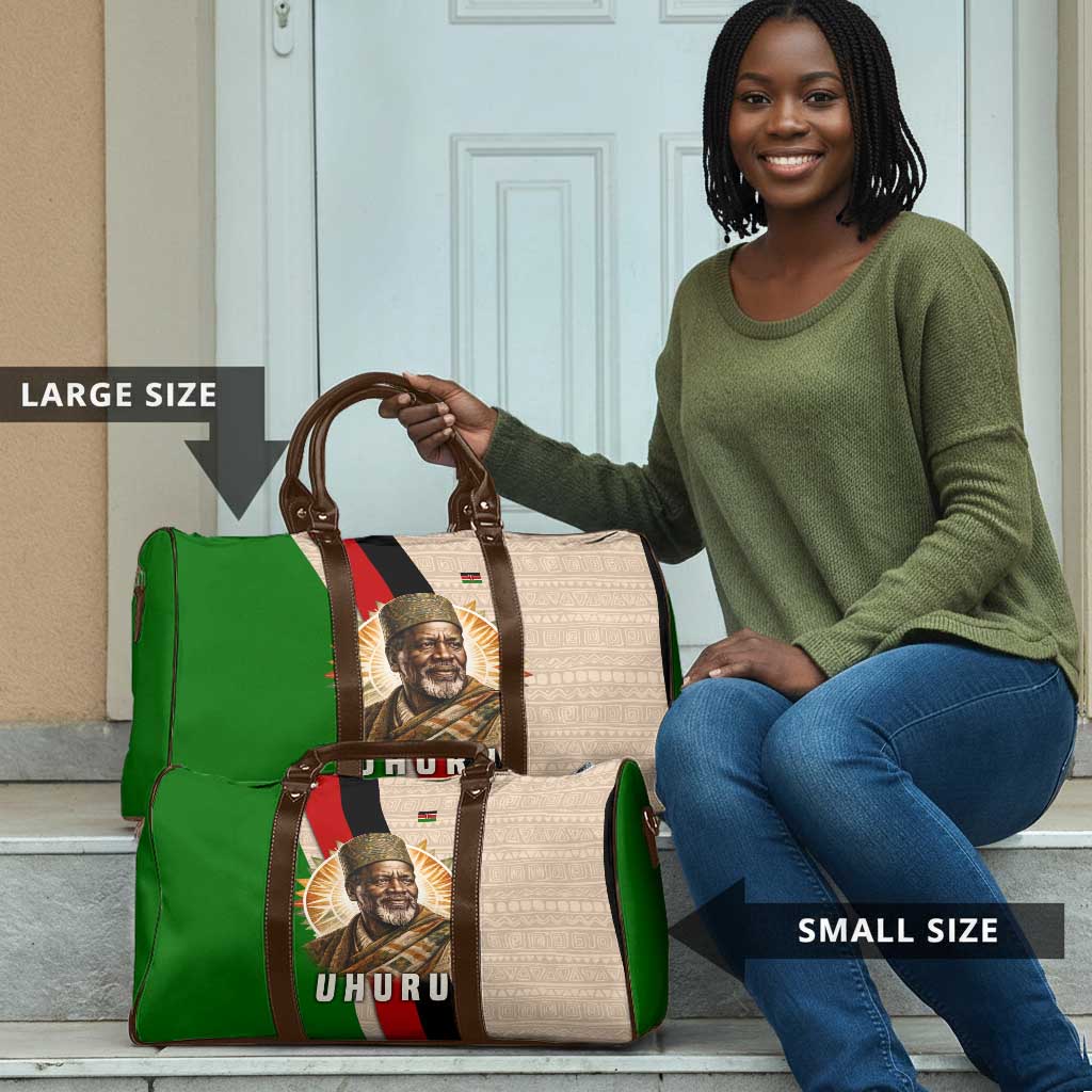 Jomo Kenyatta Travel Bag Uhuru and Kenyan Heritage Quote Tribute - African Pride