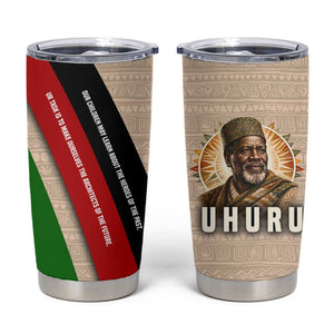 Jomo Kenyatta Tumbler Cup Uhuru and Kenyan Heritage Quote Tribute - African Pride