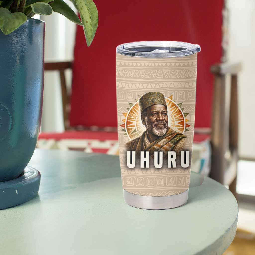 Jomo Kenyatta Tumbler Cup Uhuru and Kenyan Heritage Quote Tribute - African Pride