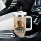 Jomo Kenyatta Tumbler With Handle Uhuru and Kenyan Heritage Quote Tribute - African Pride