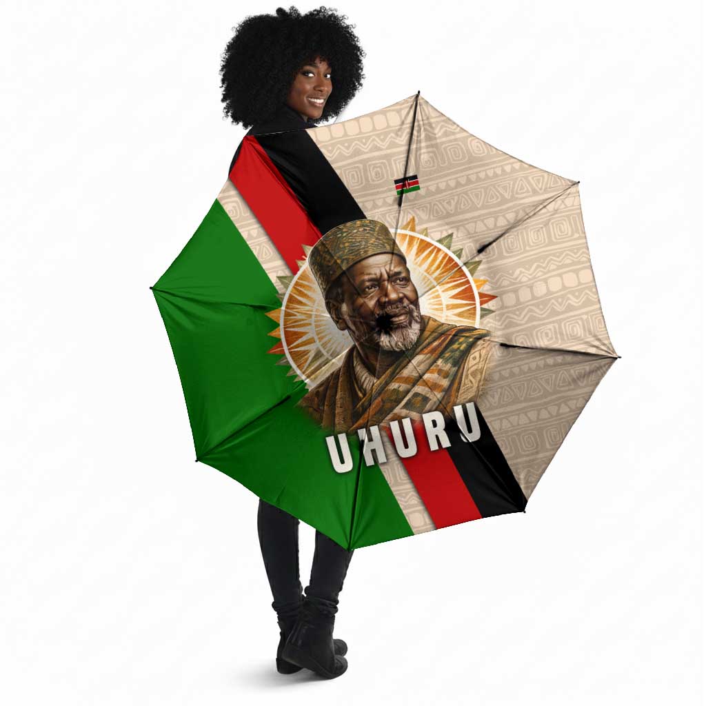 Jomo Kenyatta Umbrella Uhuru and Kenyan Heritage Quote Tribute - African Pride