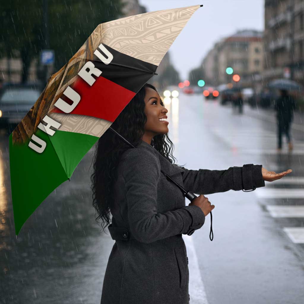 Jomo Kenyatta Umbrella Uhuru and Kenyan Heritage Quote Tribute - African Pride
