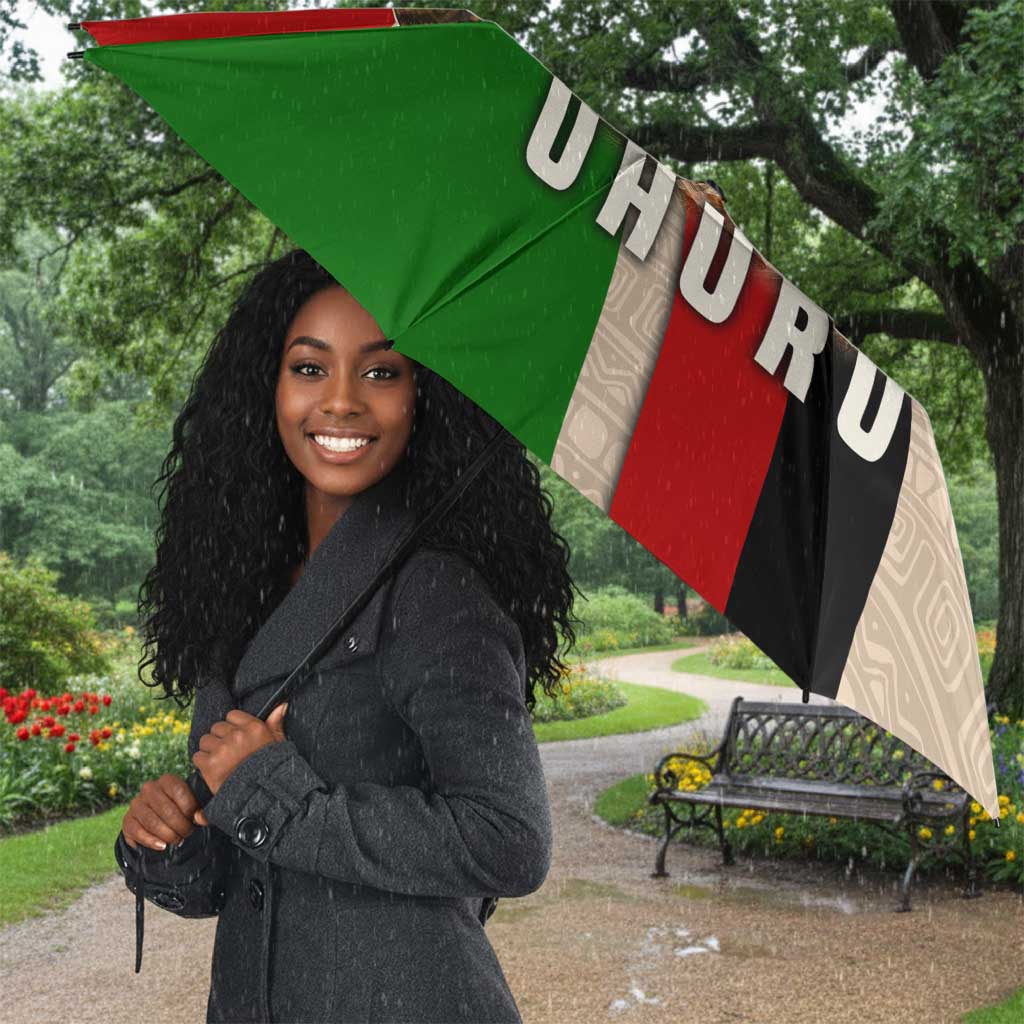 Jomo Kenyatta Umbrella Uhuru and Kenyan Heritage Quote Tribute - African Pride