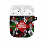 Jomo Kenyatta AirPods Case with Roots Resistance Renaissance and Kenyan Patchwork Pattern Tribute - African Pride