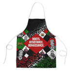 Jomo Kenyatta Apron with Roots Resistance Renaissance and Kenyan Patchwork Pattern Tribute - African Pride