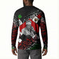 Jomo Kenyatta Button Sweatshirt with Roots Resistance Renaissance and Kenyan Patchwork Pattern Tribute
