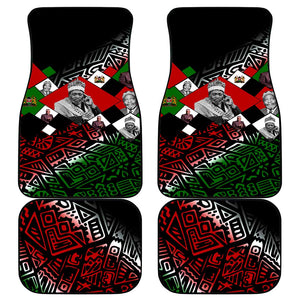 Jomo Kenyatta Car Mats with Roots Resistance Renaissance and Kenyan Patchwork Pattern Tribute - African Pride
