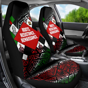 Jomo Kenyatta Car Seat Cover with Roots Resistance Renaissance and Kenyan Patchwork Pattern Tribute - African Pride