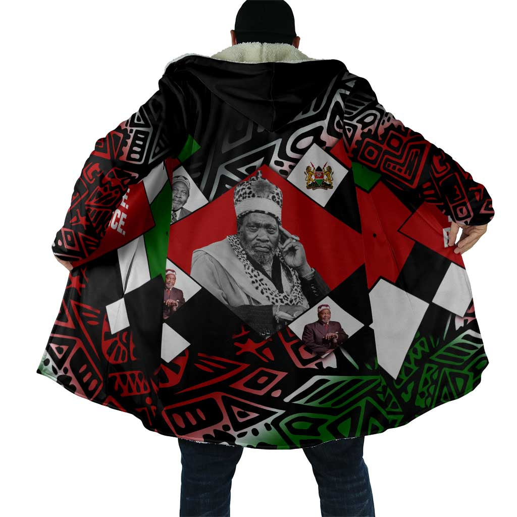 Jomo Kenyatta Cloak with Roots Resistance Renaissance and Kenyan Patchwork Pattern Tribute - African Pride