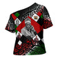 Jomo Kenyatta Cross Shoulder Shirt with Roots Resistance Renaissance and Kenyan Patchwork Pattern Tribute - African Pride