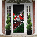 Jomo Kenyatta Door Cover with Roots Resistance Renaissance and Kenyan Patchwork Pattern Tribute - African Pride