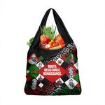 Jomo Kenyatta Grocery Bag with Roots Resistance Renaissance and Kenyan Patchwork Pattern Tribute - African Pride