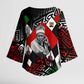 Jomo Kenyatta Kimono Sleeve Blouse with Roots Resistance Renaissance and Kenyan Patchwork Pattern Tribute - African Pride