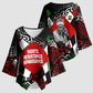Jomo Kenyatta Kimono Sleeve Blouse with Roots Resistance Renaissance and Kenyan Patchwork Pattern Tribute - African Pride