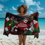 Jomo Kenyatta Sarong with Roots Resistance Renaissance and Kenyan Patchwork Pattern Tribute - African Pride