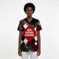 Jomo Kenyatta Scrub Top with Roots Resistance Renaissance and Kenyan Patchwork Pattern Tribute - African Pride