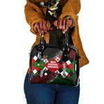 Jomo Kenyatta Shoulder Handbag with Roots Resistance Renaissance and Kenyan Patchwork Pattern Tribute - African Pride