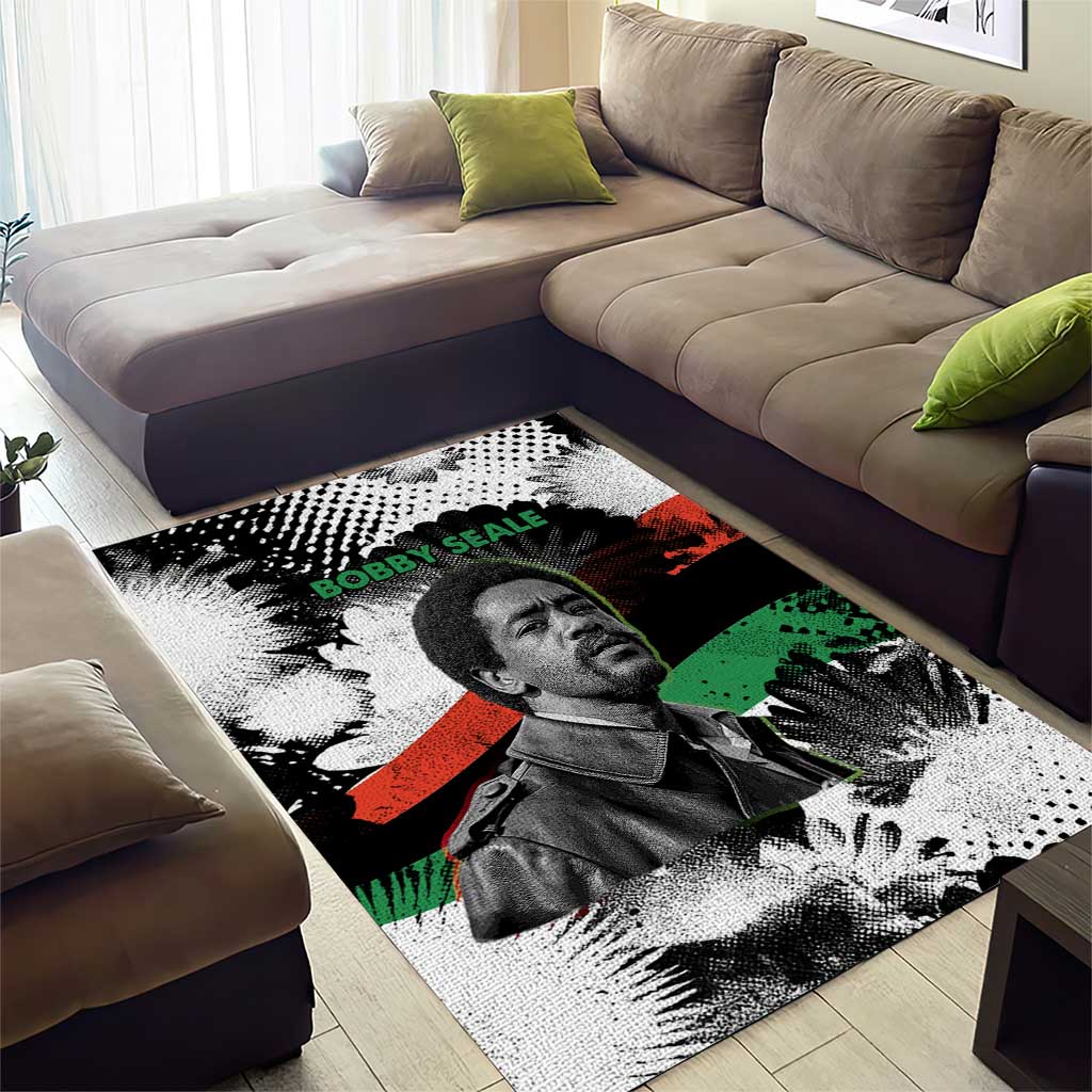 Bobby Seale Area Rug Black Panther Artwork Solidarity Quote Revolutionary Civil Rights Tribute - African Pride