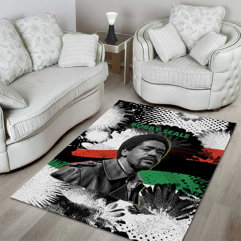 Bobby Seale Area Rug Black Panther Artwork Solidarity Quote Revolutionary Civil Rights Tribute - African Pride