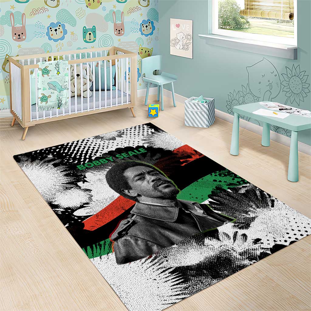 Bobby Seale Area Rug Black Panther Artwork Solidarity Quote Revolutionary Civil Rights Tribute - African Pride