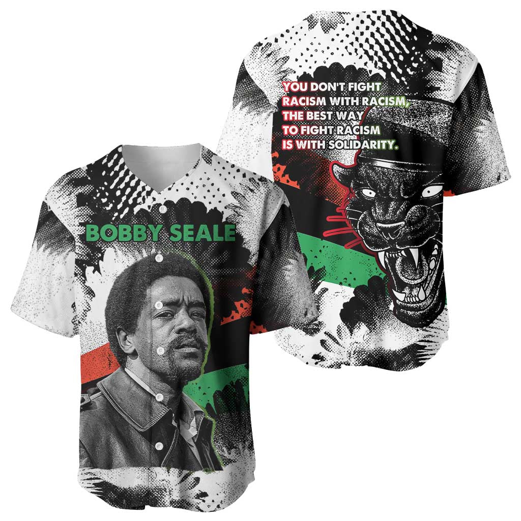 Bobby Seale Baseball Jersey Black Panther Artwork Solidarity Quote Revolutionary Civil Rights Tribute - African Pride