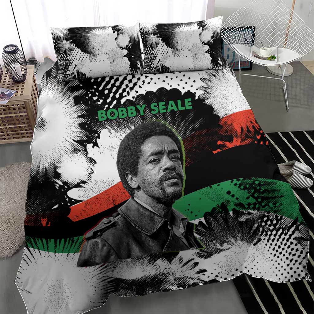 Bobby Seale Bedding Set Black Panther Artwork Solidarity Quote Revolutionary Civil Rights Tribute - African Pride