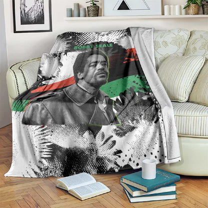 Bobby Seale Blanket Black Panther Artwork Solidarity Quote Revolutionary Civil Rights Tribute - African Pride
