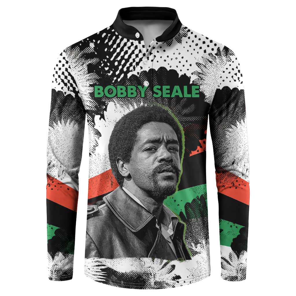 Bobby Seale Button Sweatshirt Black Panther Artwork Solidarity Quote Revolutionary Civil Rights Tribute