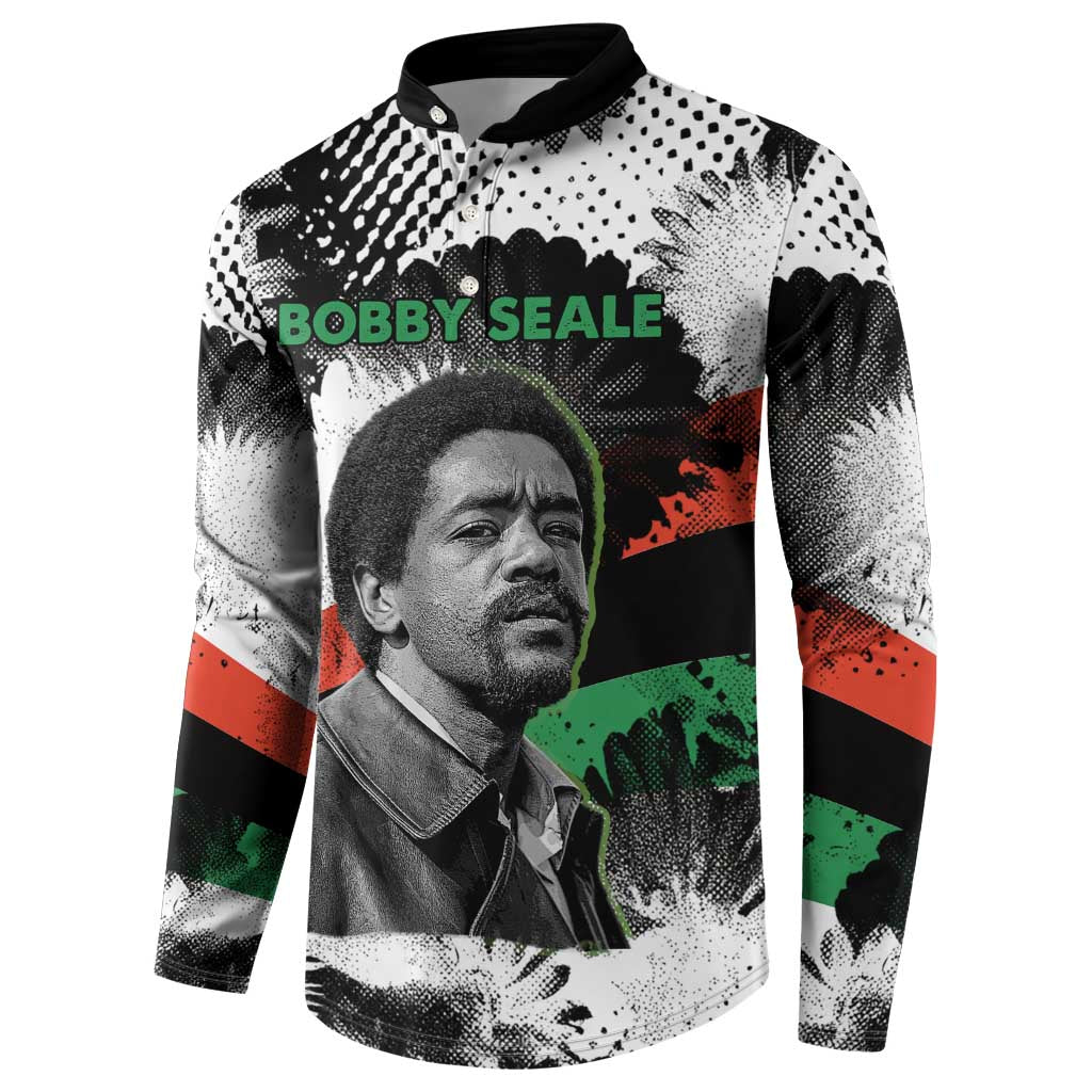 Bobby Seale Button Sweatshirt Black Panther Artwork Solidarity Quote Revolutionary Civil Rights Tribute