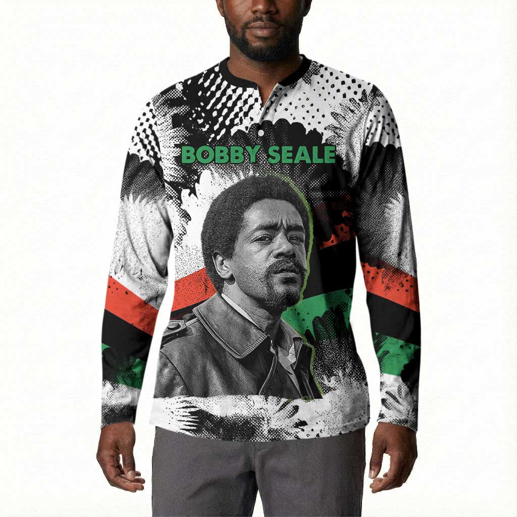 Bobby Seale Button Sweatshirt Black Panther Artwork Solidarity Quote Revolutionary Civil Rights Tribute