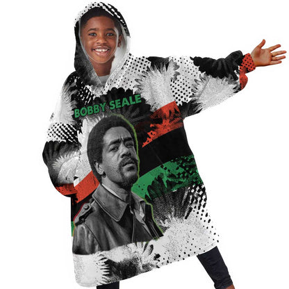 Bobby Seale Kid Wearable Blanket Hoodie Black Panther Artwork Solidarity Quote Revolutionary Civil Rights Tribute - African Pride