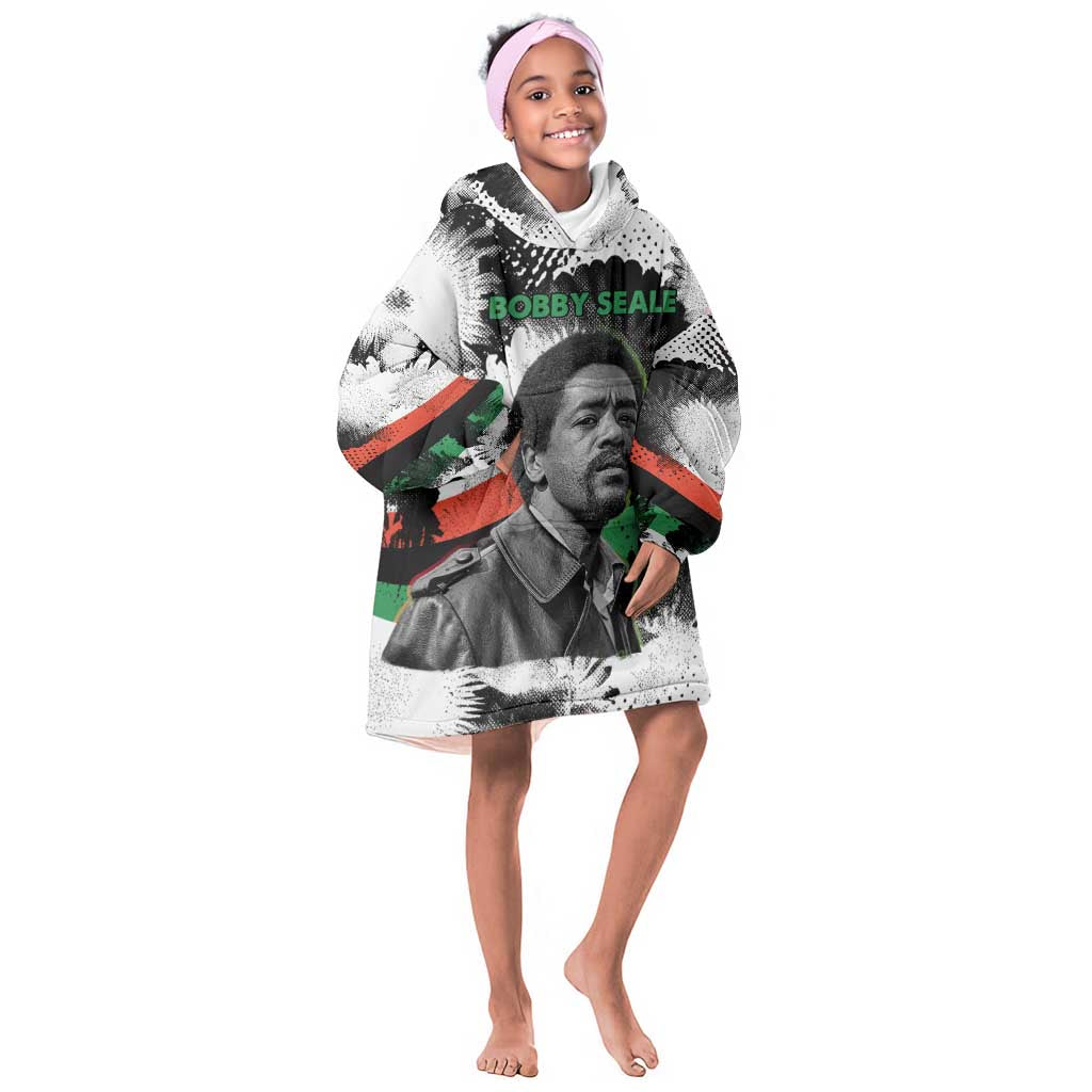 Bobby Seale Kid Wearable Blanket Hoodie Black Panther Artwork Solidarity Quote Revolutionary Civil Rights Tribute - African Pride