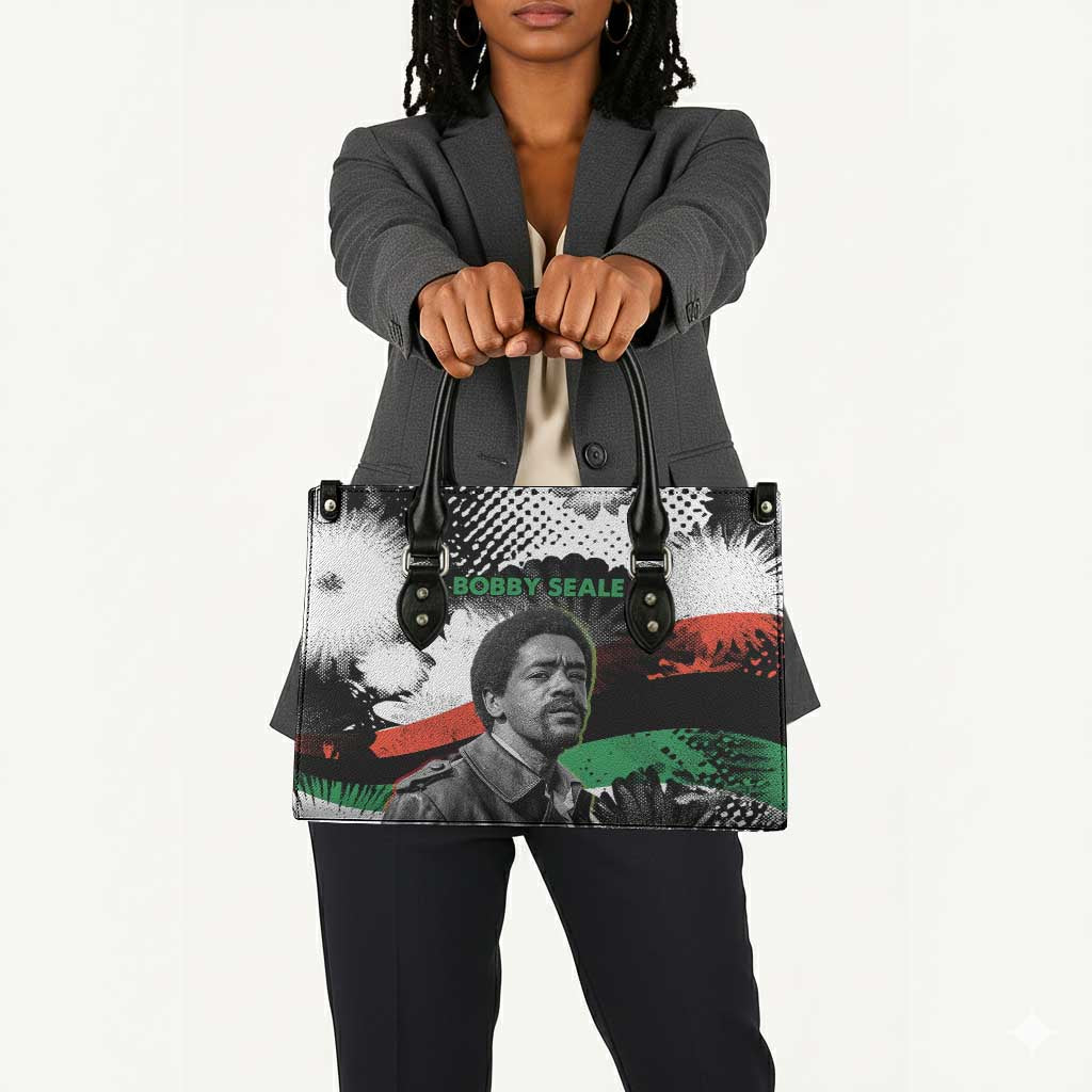 Bobby Seale Leather Bag Black Panther Artwork Solidarity Quote Revolutionary Civil Rights Tribute - African Pride