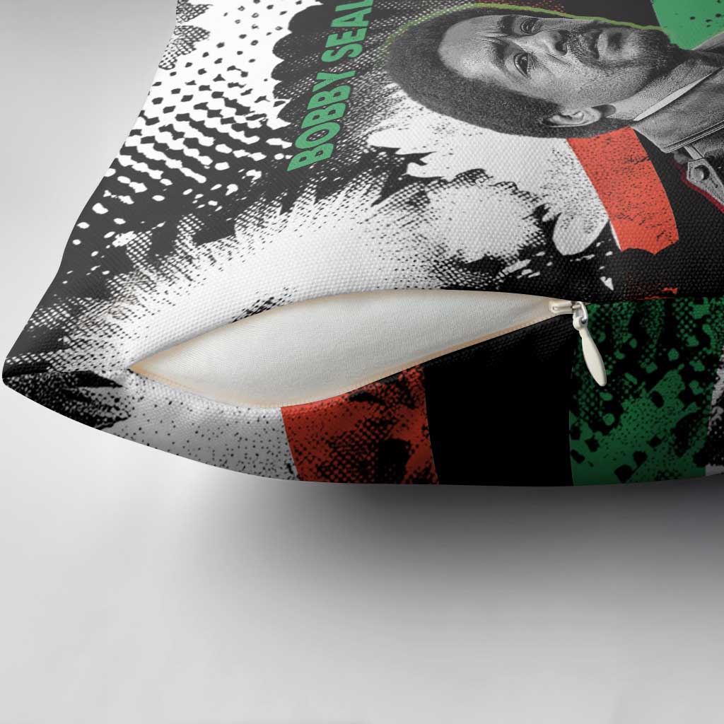 Bobby Seale Pillow Cover Black Panther Artwork Solidarity Quote Revolutionary Civil Rights Tribute - African Pride