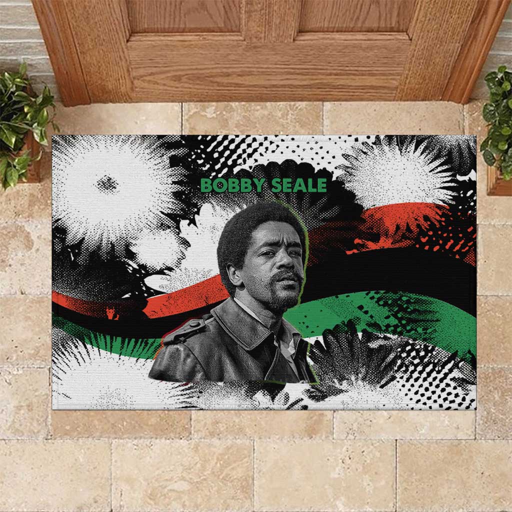 Bobby Seale Rubber Doormat Black Panther Artwork Solidarity Quote Revolutionary Civil Rights Tribute - African Pride