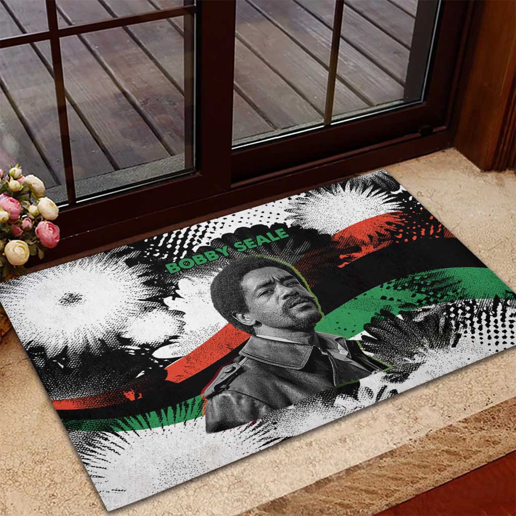 Bobby Seale Rubber Doormat Black Panther Artwork Solidarity Quote Revolutionary Civil Rights Tribute - African Pride