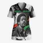Bobby Seale Scrub Top Black Panther Artwork Solidarity Quote Revolutionary Civil Rights Tribute - African Pride