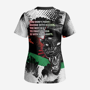 Bobby Seale Scrub Top Black Panther Artwork Solidarity Quote Revolutionary Civil Rights Tribute - African Pride