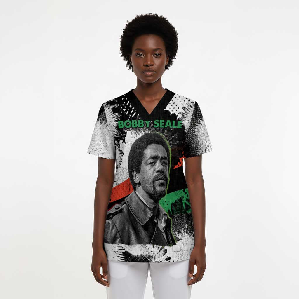 Bobby Seale Scrub Top Black Panther Artwork Solidarity Quote Revolutionary Civil Rights Tribute - African Pride