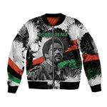Bobby Seale Sleeve Zip Bomber Jacket Black Panther Artwork Solidarity Quote Revolutionary Civil Rights Tribute - African Pride