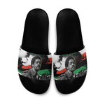 Bobby Seale Slide Sandals Black Panther Artwork Solidarity Quote Revolutionary Civil Rights Tribute - African Pride