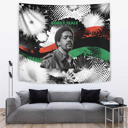 Bobby Seale Tapestry Black Panther Artwork Solidarity Quote Revolutionary Civil Rights Tribute - African Pride