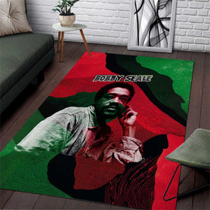 Bobby Seale Area Rug Black Panther Logo Revolutionary Civil Rights Movement Tribute - African Pride