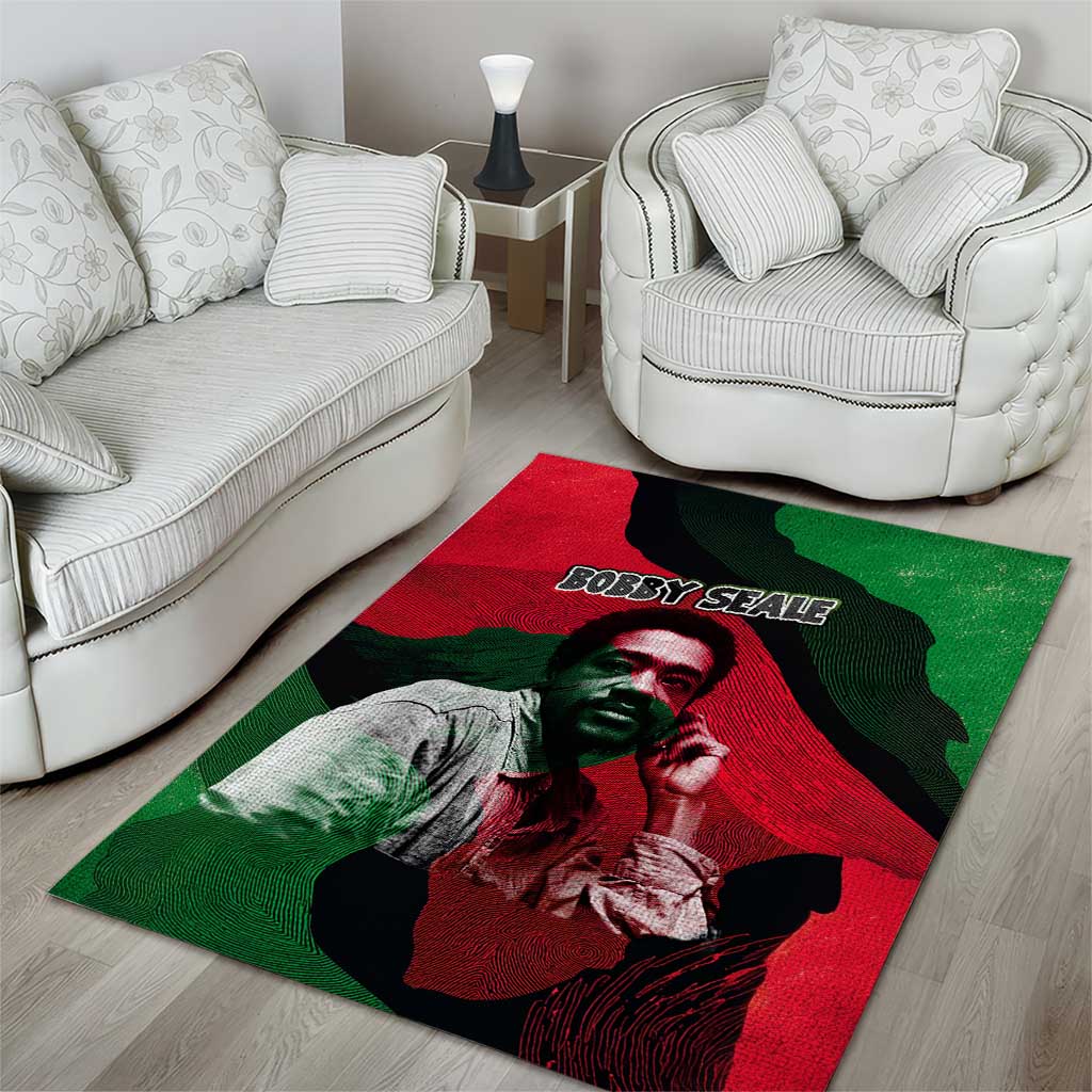 Bobby Seale Area Rug Black Panther Logo Revolutionary Civil Rights Movement Tribute - African Pride