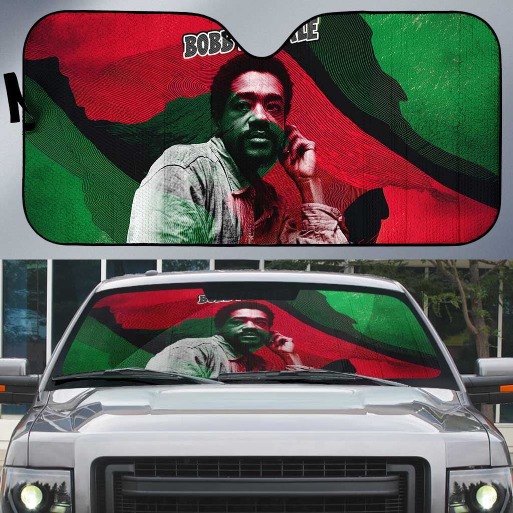 Bobby Seale Auto Sun Shade Black Panther Logo Revolutionary Civil Rights Movement Tribute - African Pride