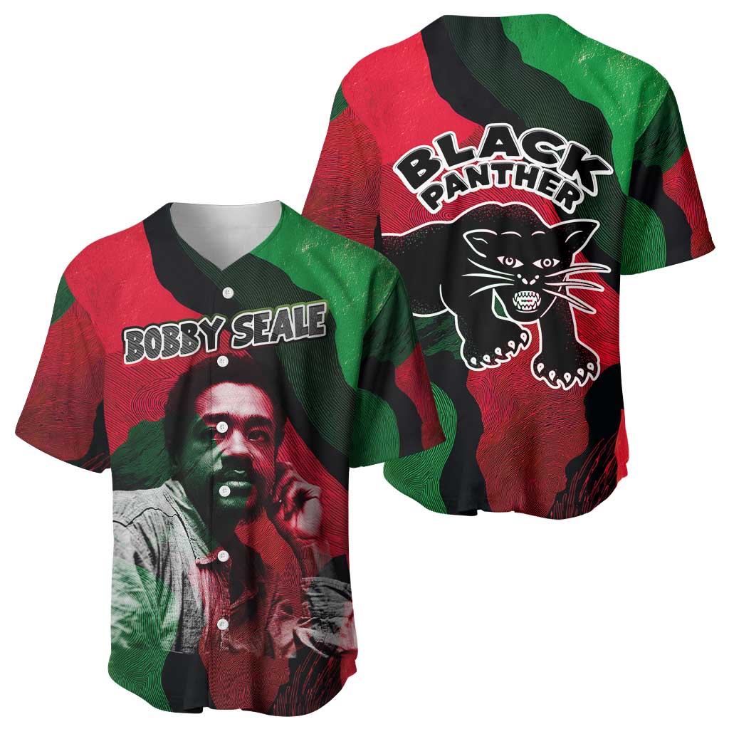 Bobby Seale Baseball Jersey Black Panther Logo Revolutionary Civil Rights Movement Tribute - African Pride