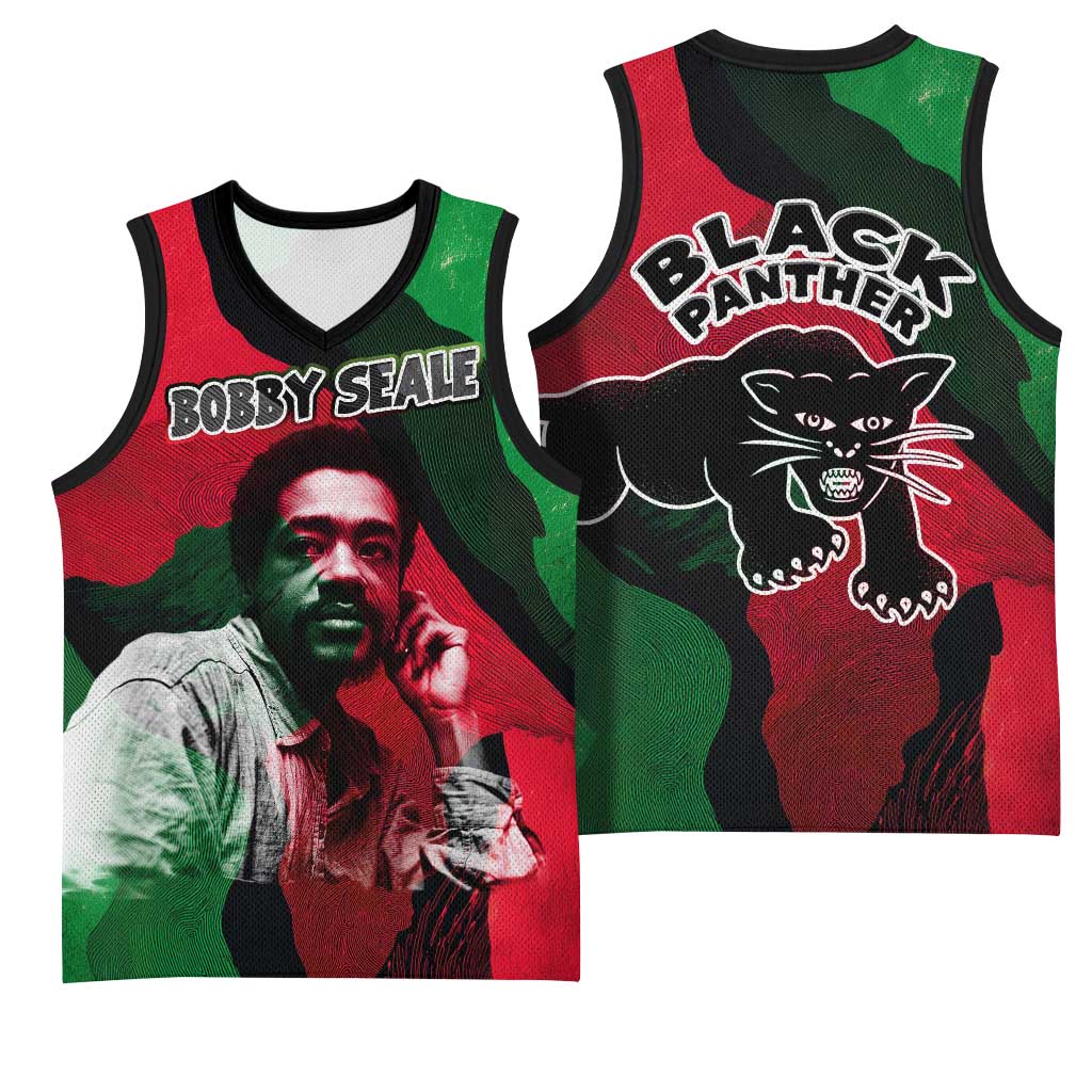 Bobby Seale Basketball Jersey Black Panther Logo Revolutionary Civil Rights Movement Tribute - African Pride
